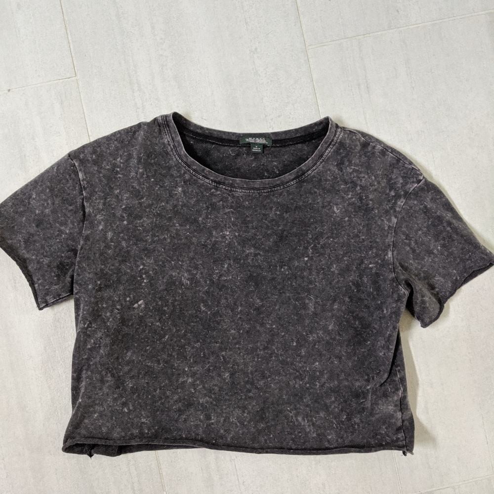 Acid Wash Crop Top
